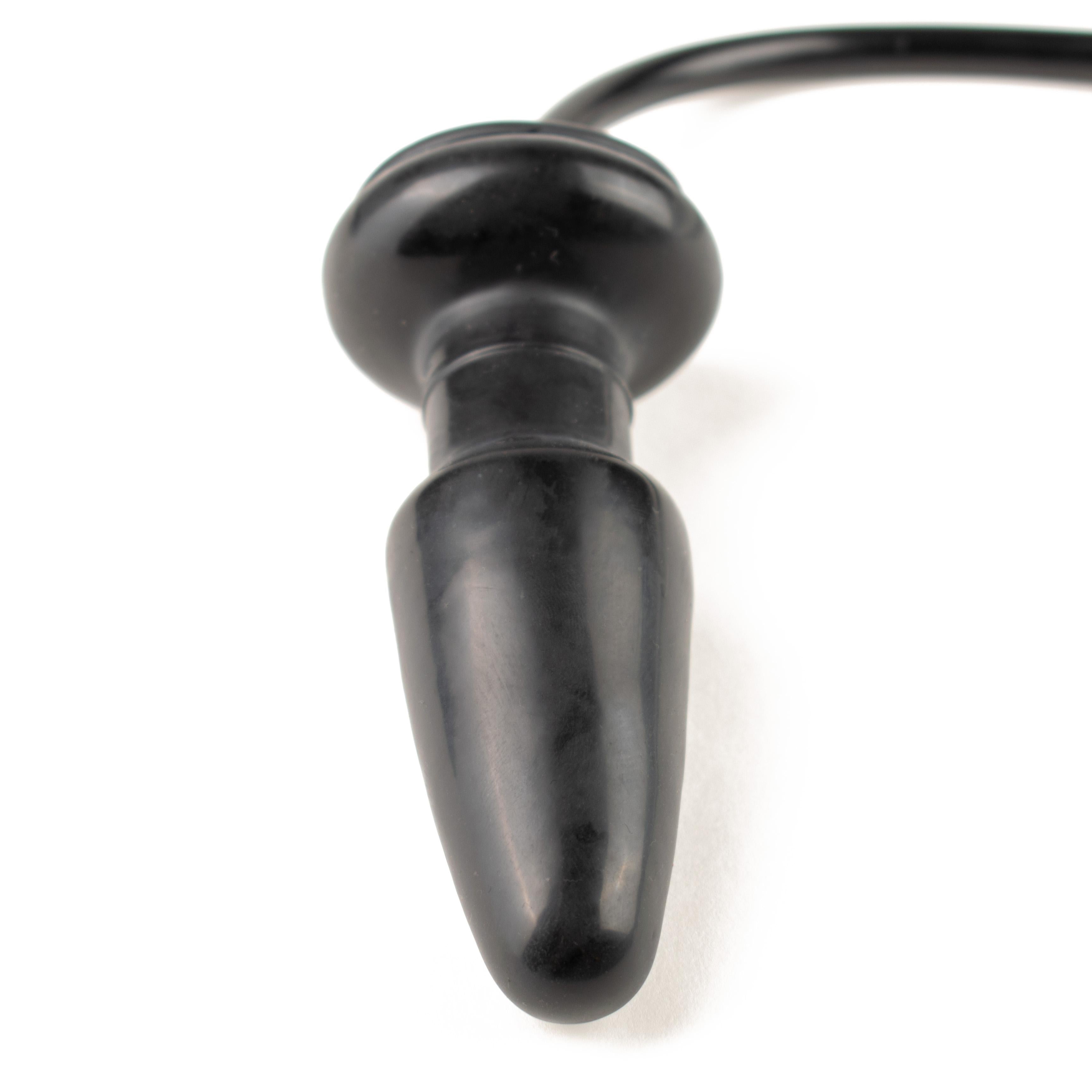 Rubberfashion Latex Butt Plug - Anal Plug - aufblasbarer Analplug mit Pumpe für Frauen und Männer